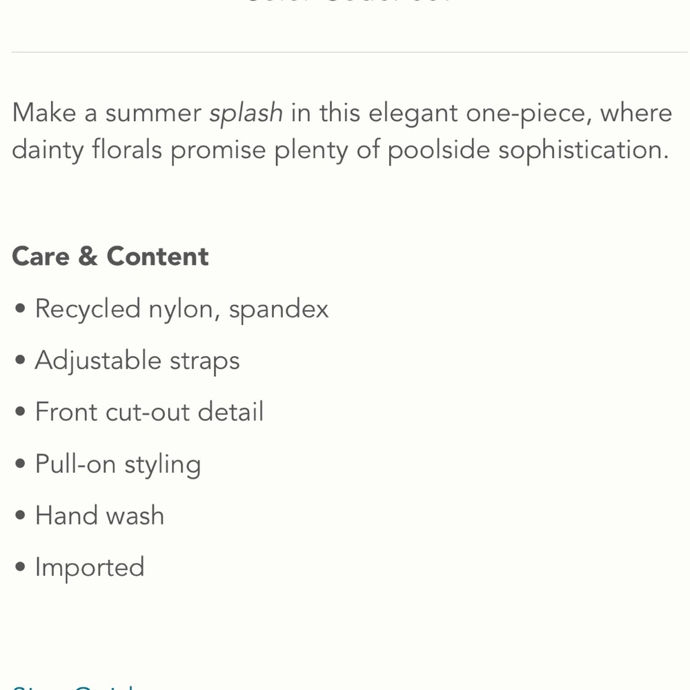 Anthropologie floral cut out one piece swimsuit - Picture 4 of 15